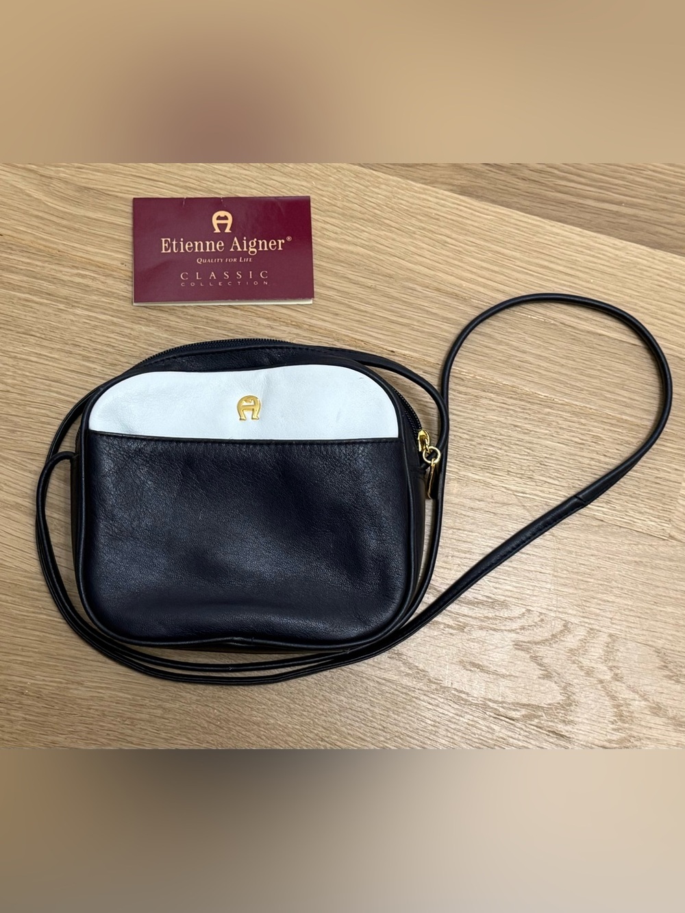 Etienne Aigner Vintage 1980s Mini Leather Crossbody Bag